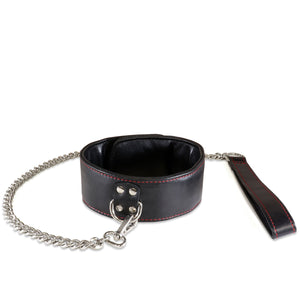 2" Leather Collar w/Chain #6502